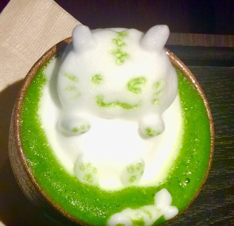 もふもふ抹茶3dラテアート A Kyoto Jeanne Usako Note もふもふ抹茶3dラテアート A Kyoto Jeanne Usako Note