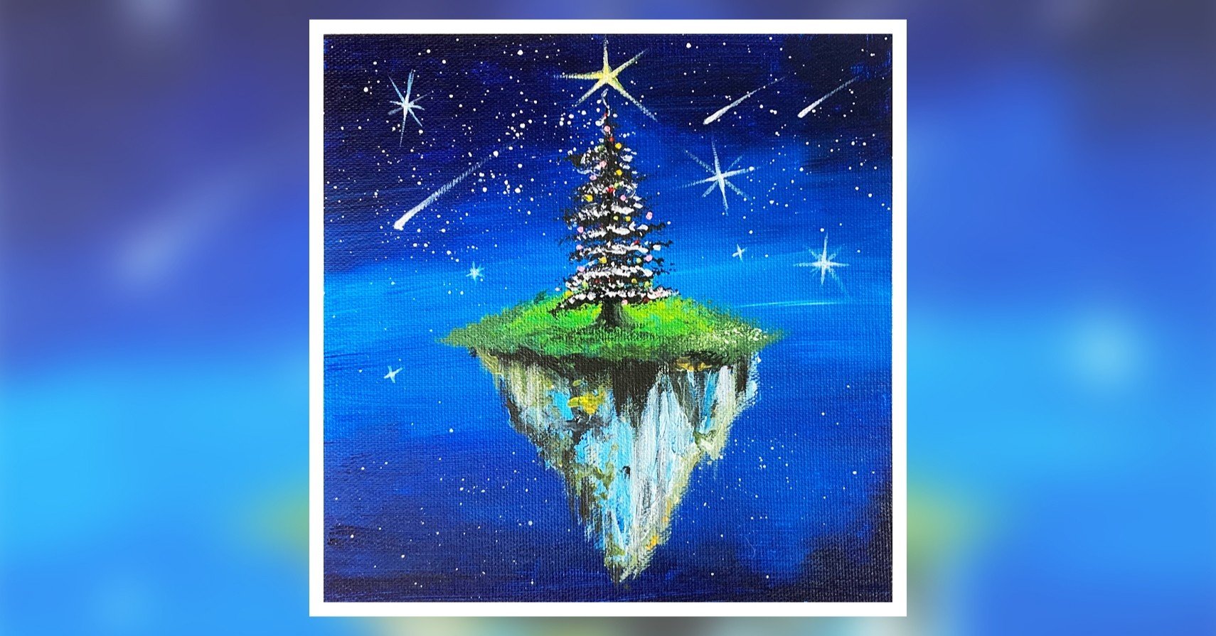 アクリル絵の具で 空に浮かぶクリスマスツリー を描く方法 初心者が簡単に絵を描く方法 Junya Art Note アクリル絵の具で 空に浮かぶクリスマスツリー を描く方法 初心者が簡単に絵を描く方法 Junya Art Note