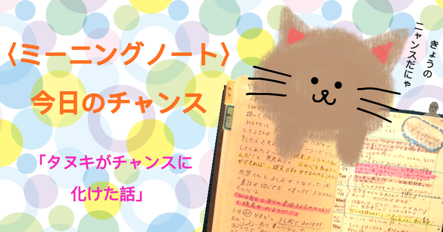 ミーニングノート タヌキがチャンスに化けた話 にょりこ Note