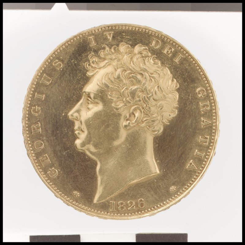 ジョージ4世 ５ポンド金貨‐メトロポリタン 表