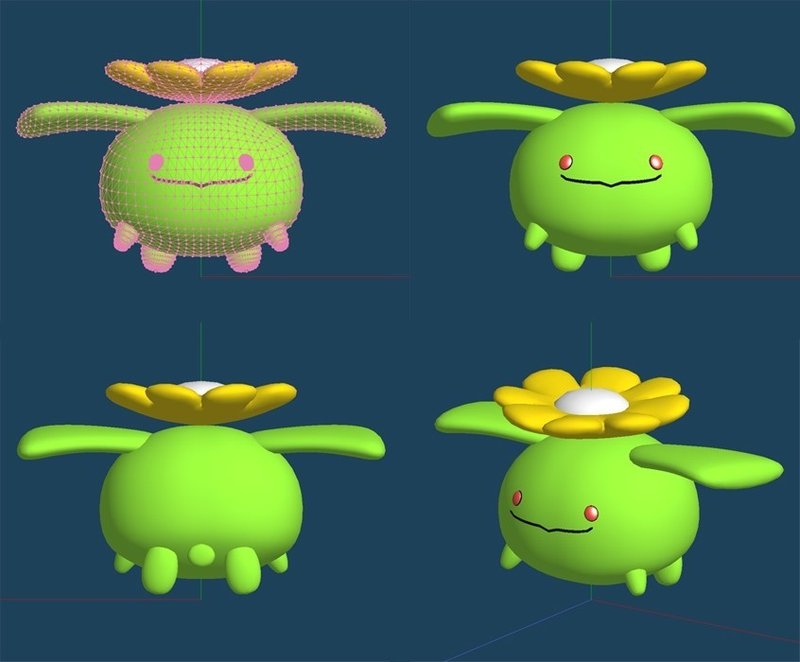 Mmdモデルを作る超初心者の作業記録メモ 19 ポケモンシリーズ もにゃ Note