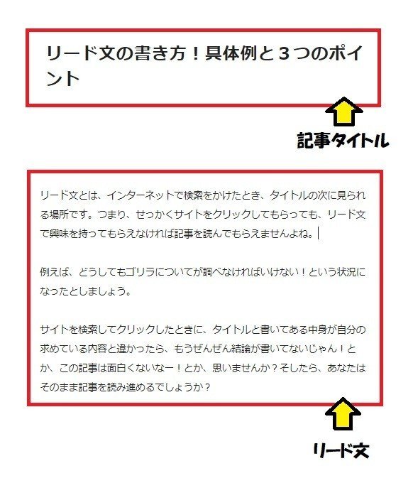 リード文の書き方 具体例と3つのポイント ぶんせきゴリラくん Note リード文の書き方 具体例と3つのポイント ぶんせきゴリラくん Note