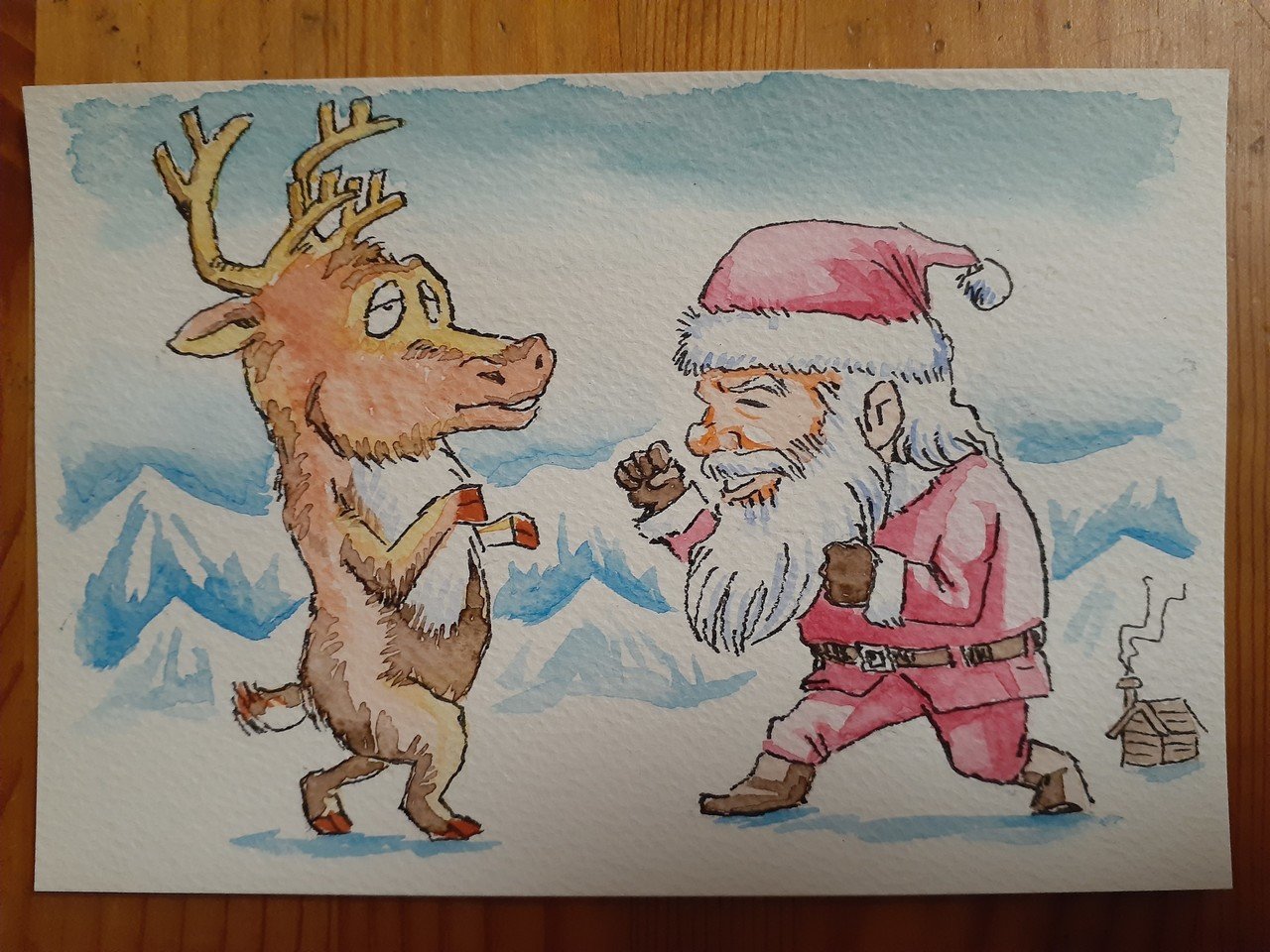 巨大サンタVSトナカイ｜ケンコウ