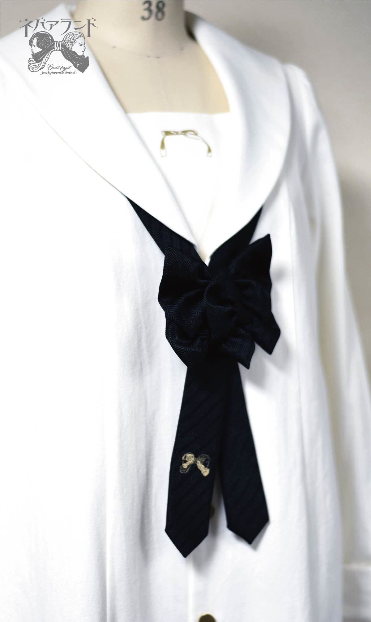 ネバアランド｜リボニッシュネクタイ・ヘリンボーン｜｜VIVIENS  