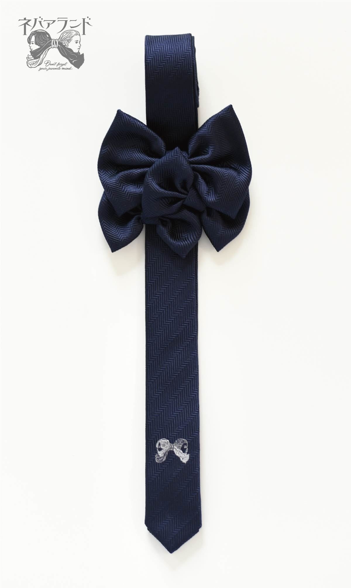 ネバアランド｜リボニッシュネクタイ・ヘリンボーン｜｜VIVIENS  