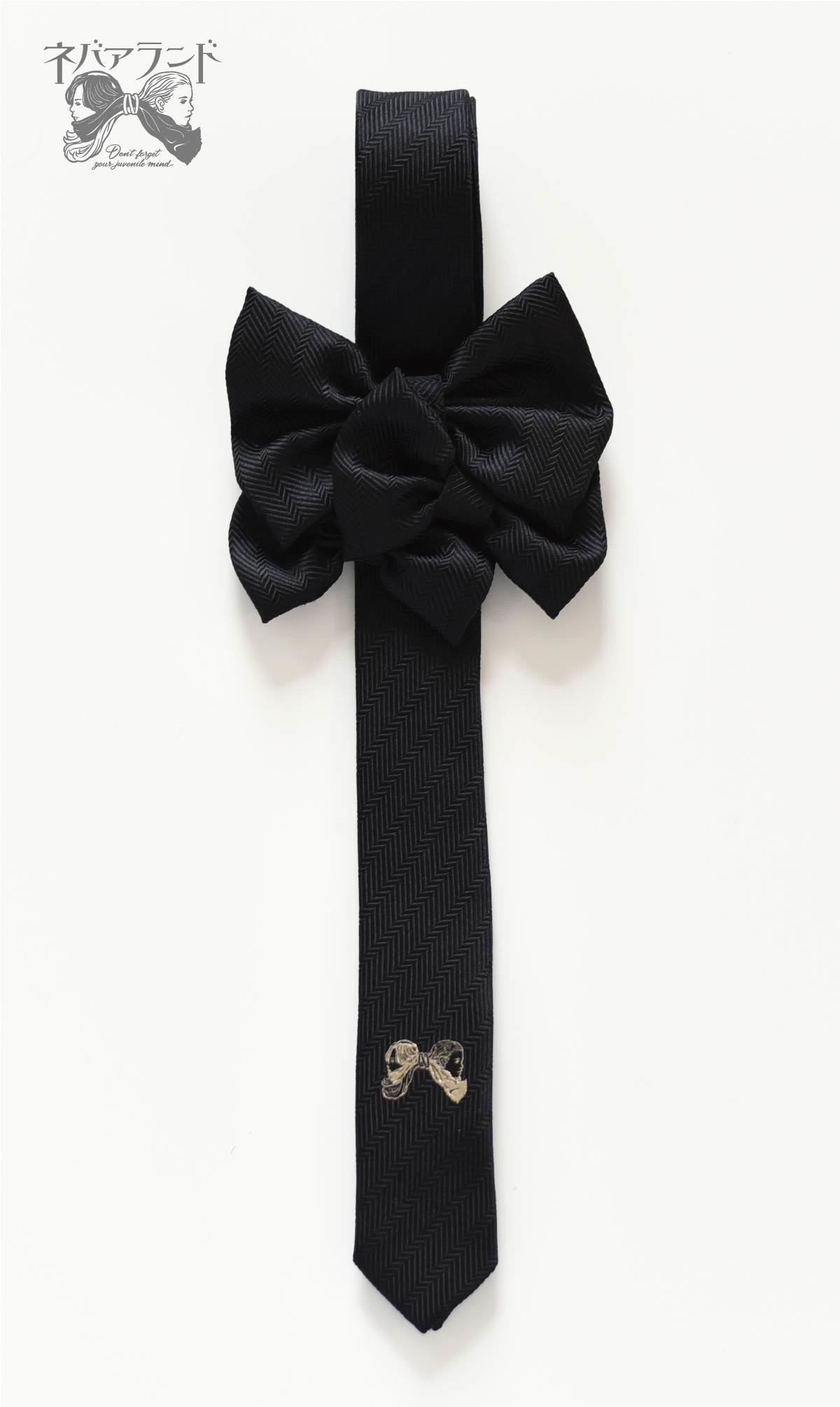 ネバアランド｜リボニッシュネクタイ・ヘリンボーン｜｜VIVIENS  