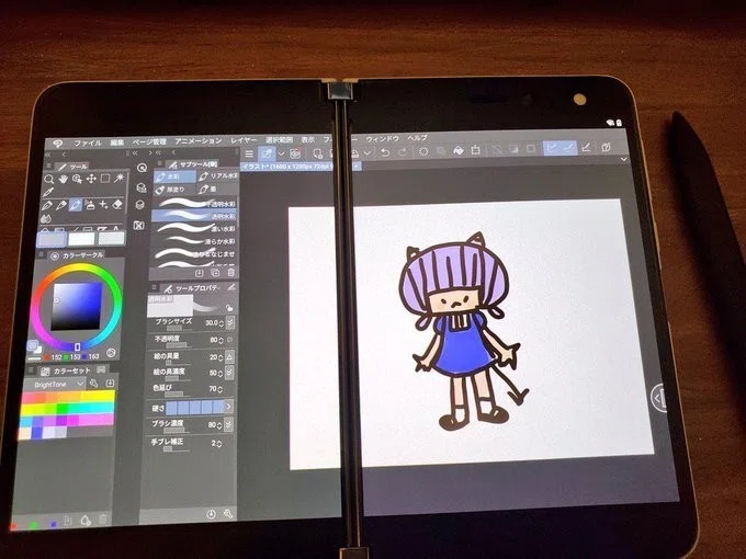 Surface Duoもう到着したよ 絵描き目線で開封 試し書きレポ くつしたねこ Note Surface Duoもう到着したよ 絵描き目線で開封 試し書きレポ くつしたねこ Note