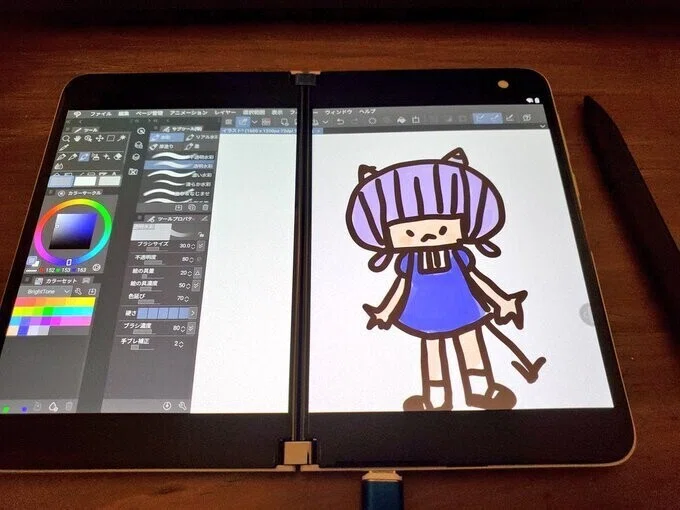Surface duoもう到着したよ！？絵描き目線で開封＆試し書きレポ