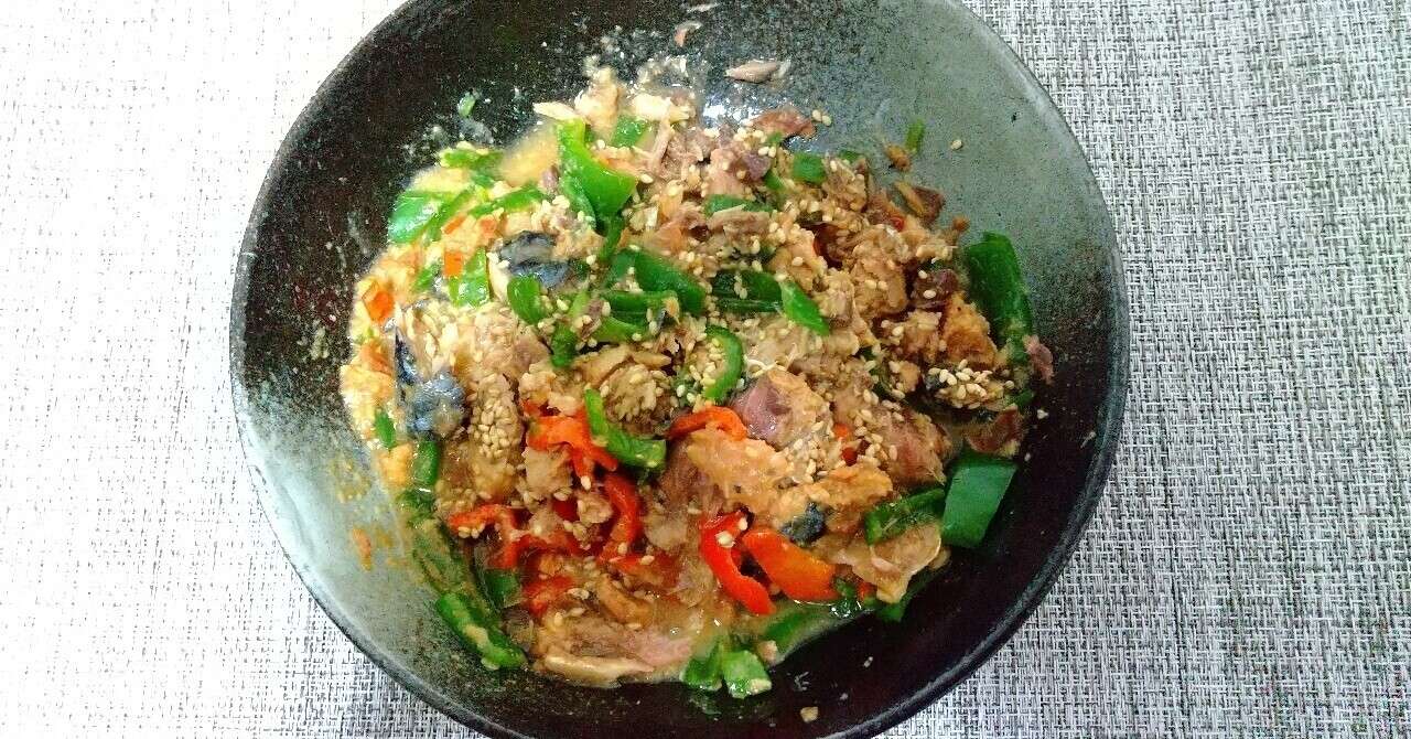 料理 味噌サバ缶とピーマン漬け あいひろ Note