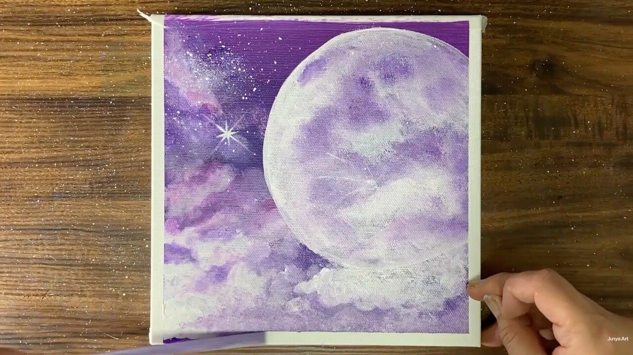 アクリル絵画 「月」