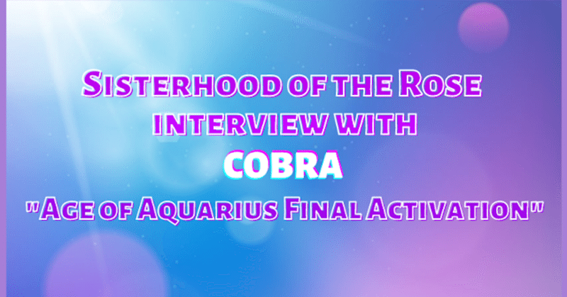 バラの姉妹団（SOTR）による水瓶座の時代最終立ち上げCOBRAインタビュー (2020/12/15)より