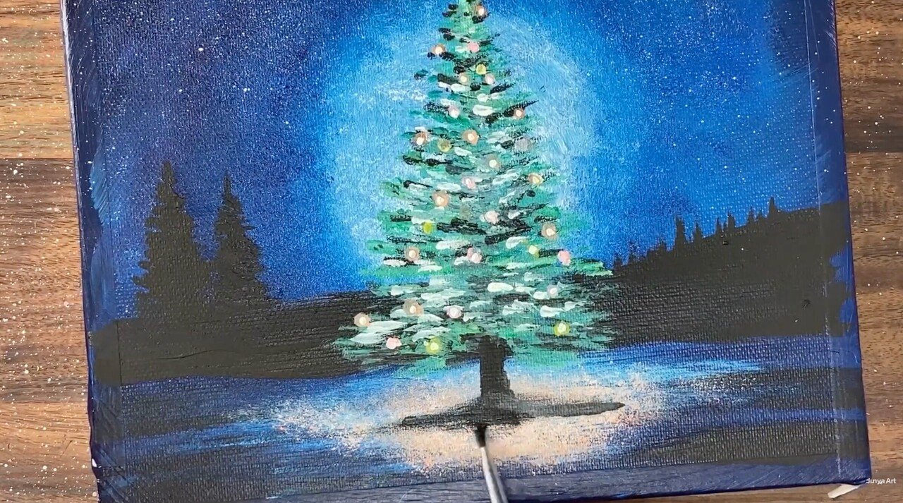 アクリル絵の具で クリスマスツリー を描く方法 初心者が簡単に絵を描く方法 Junya Art Note アクリル絵の具で クリスマスツリー を描く方法 初心者が簡単に絵を描く方法 Junya Art Note