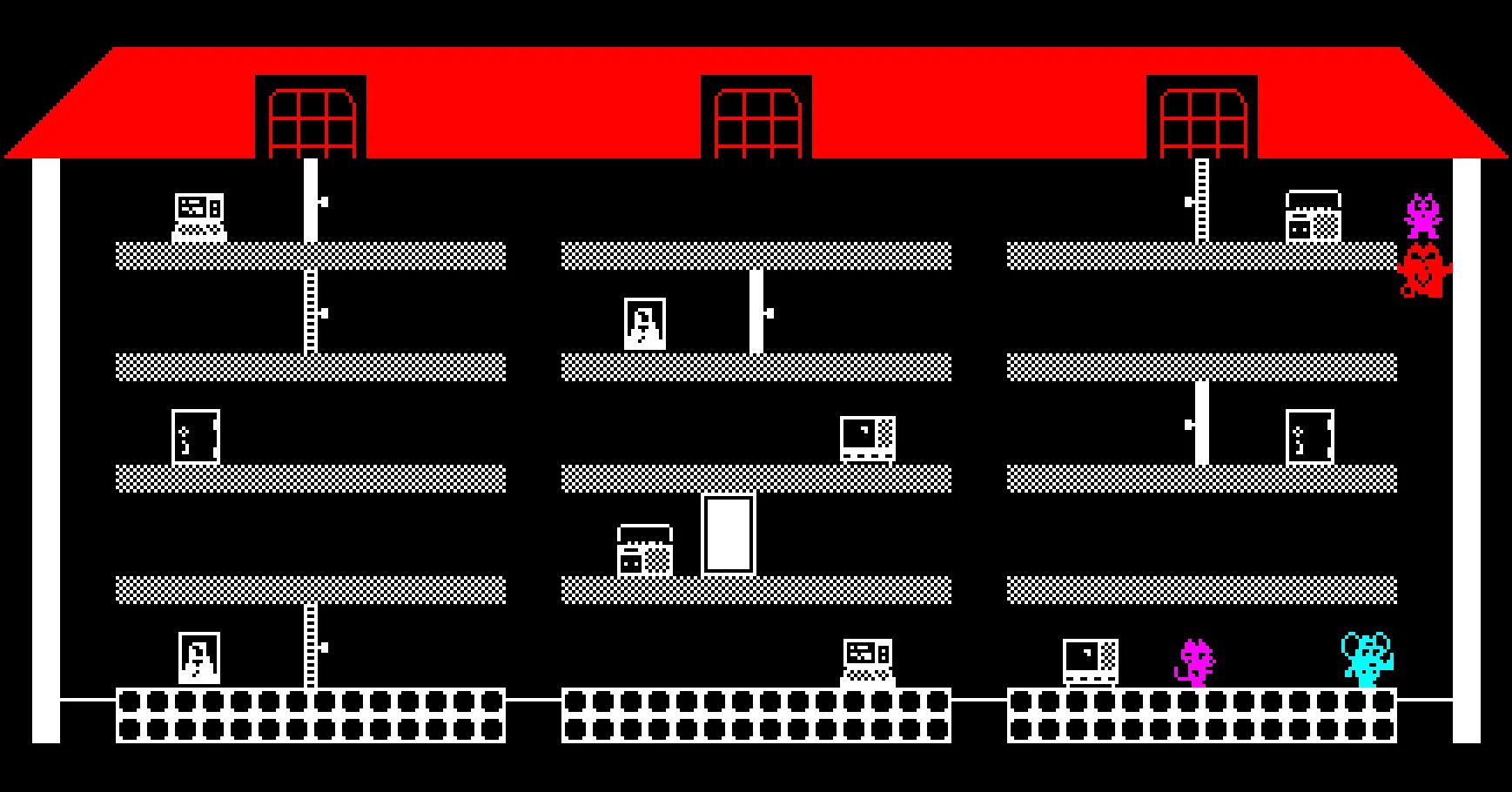 パソコンゲームの思い出・MZ-700版『マッピー』｜つかさん