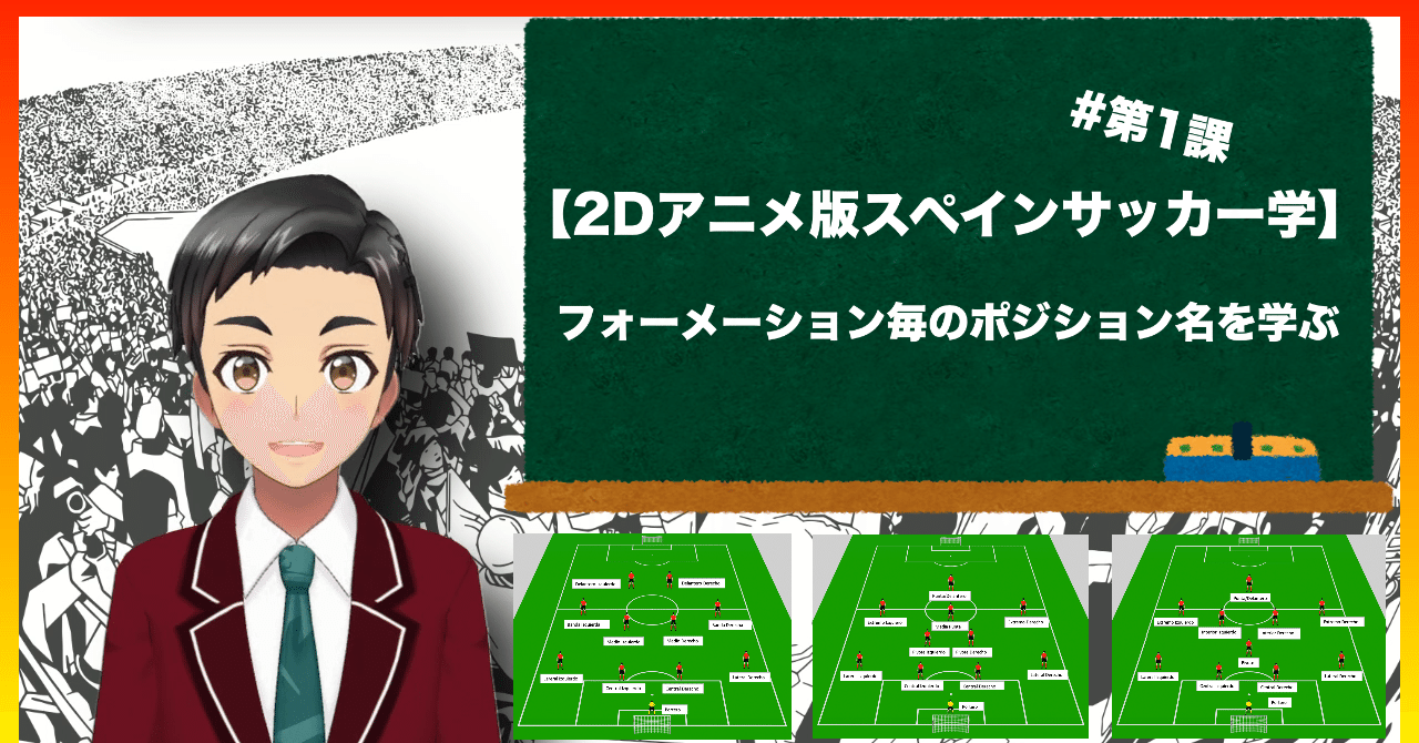 2dアニメ版スペインサッカー学 フォーメーション毎のポジション名を学ぶ 第1課 Mundial Keigo Jp Note