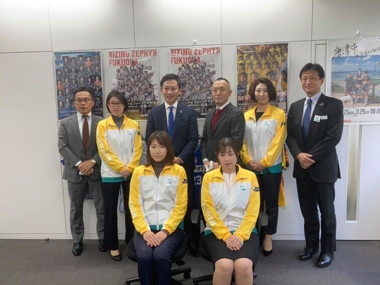 Bリーグチェアマンクラブ訪問その22 ライジングゼファー福岡 島田慎二 Note