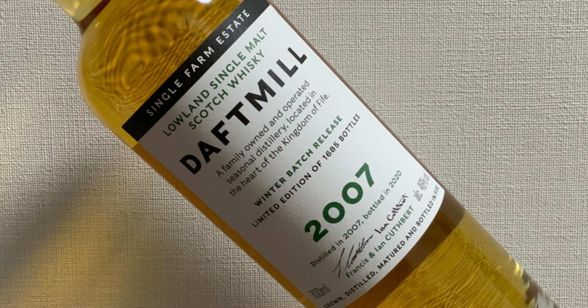 DAFTMILL 2007 スコッチウイスキー 限定1685本 DAFTMILL 2007 スコッチウイスキー 限定1685本
