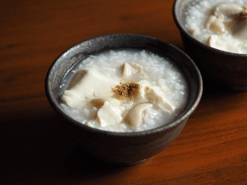 鶏豆腐粥のレシピ 疲労回復 胃腸の養生 ストレス解消に 鈴木かゆ 生米からつくるおかゆのレシピ Note