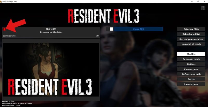 バイオハザードre2 クレア 衣装 mod