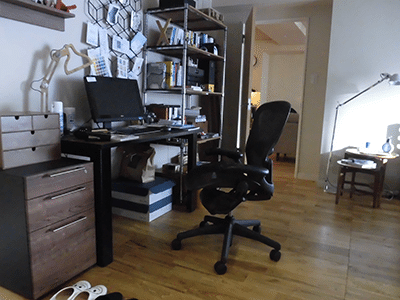 大塚家具の書斎机とムーブユニット