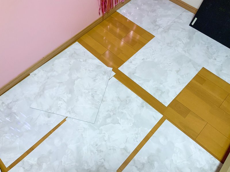 Diy ひとりで床を大理石調にプチリフォームした話 賃貸 あひる Note Diy ひとりで床を大理石調にプチリフォームした話 賃貸 あひる Note