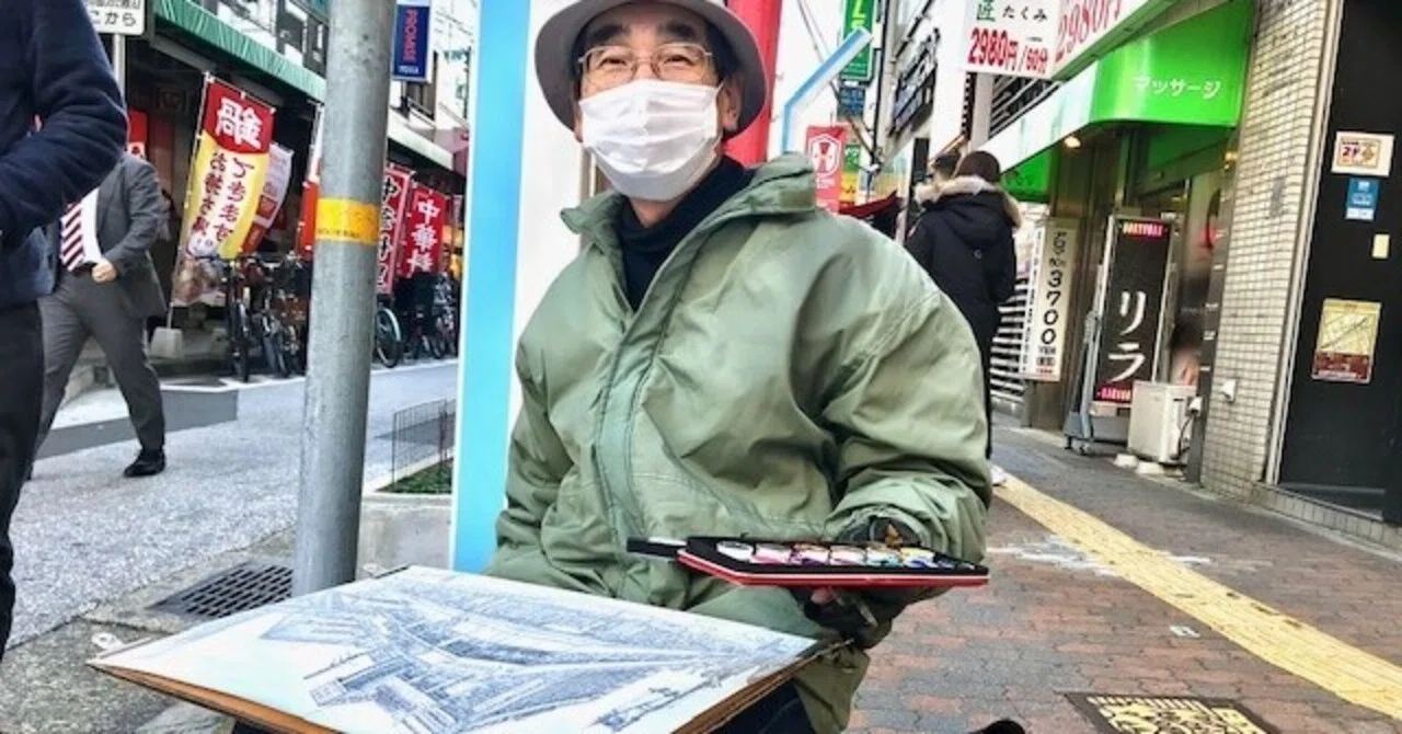 街の片隅で、移りゆく風景を描く。 Draw a changing landscape in a corner of the city.｜達磨の ...