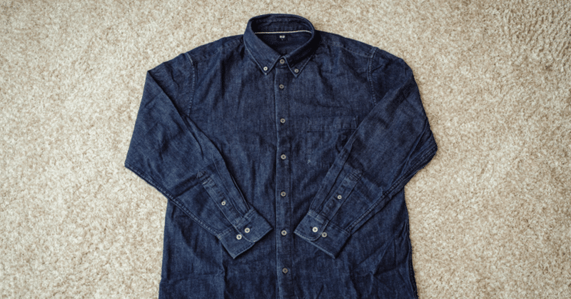 ユニクロ デニムシャツ ボタンダウンカラー 長袖 K Note