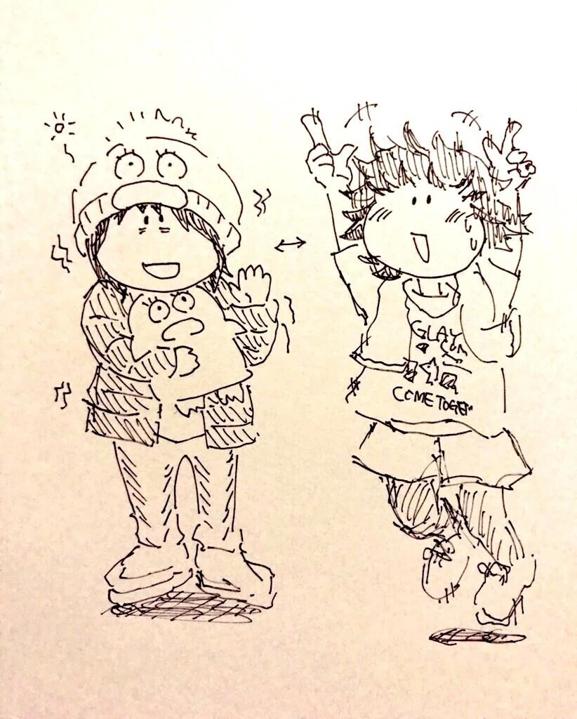 Glayの配信ライブの熱が未だ冷めず ふと過去に描いた 普段とライブ中の差 というイラストを思い出しました どんな時でも 好き は強い味方ですなぁ ゆこ ぺんぎん丸 Note
