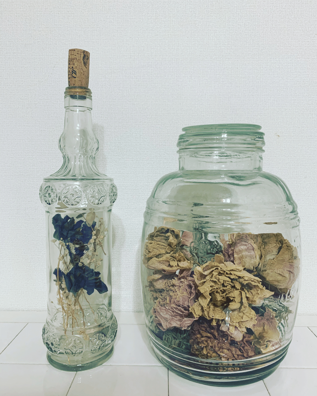 自家製ドライフラワーの瓶詰め 笑 英香制作室 イラストレーター Note 自家製ドライフラワーの瓶詰め 笑 英香制作室 イラストレーター Note