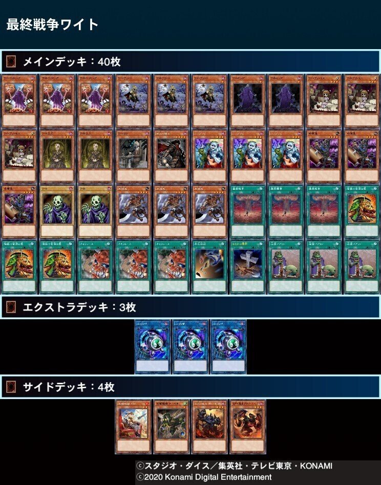 遊戯王 本格構築ワイトデッキ60枚＋E X15枚 - メルカリ