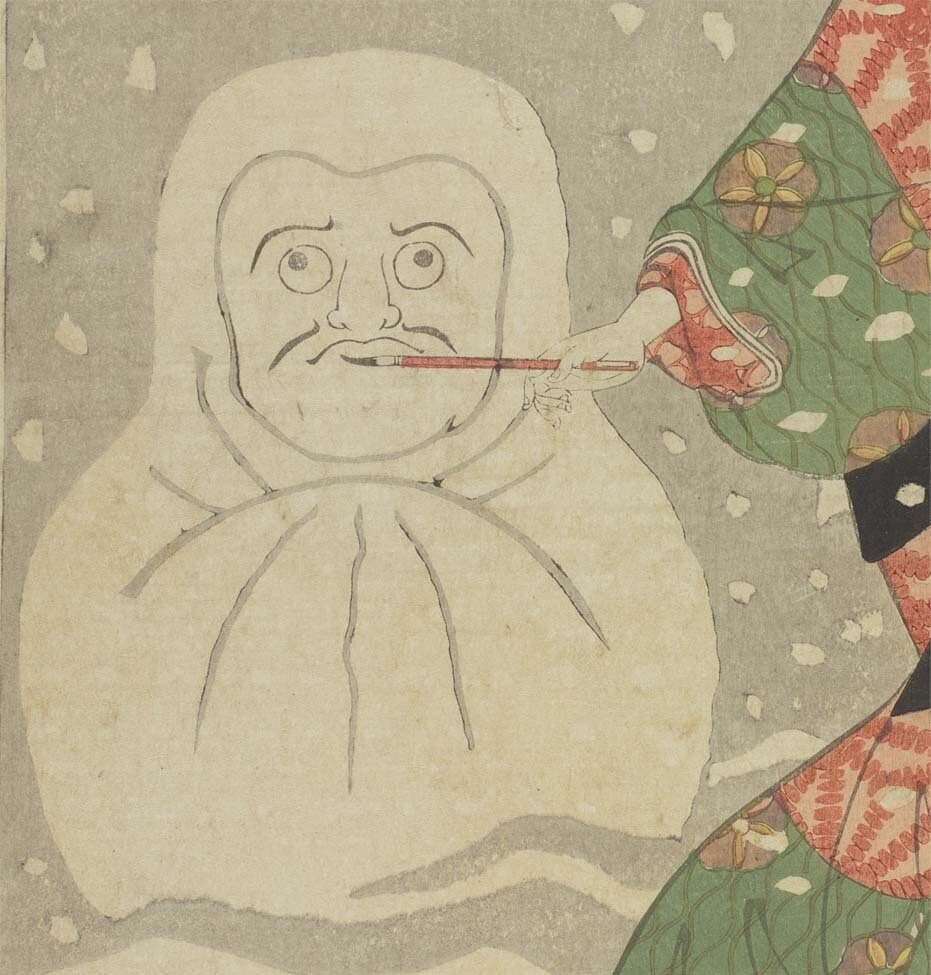 江戸時代の雪だるまは「だるま」だったというお話｜太田記念美術館