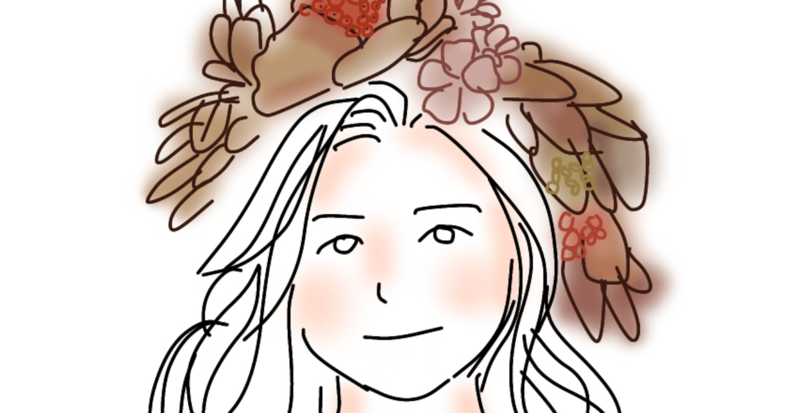 イラスト Noteヘッダー画像素材 花冠の少女 Atelier Hanami Atelier Hanami Note