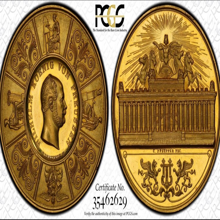 鉄血宰相ビスマルクとの名コンビ。ドイツ帝国皇帝ヴィルヘルム1世の大型金貨｜COCOIN.jp アンティークコイン専門サイト