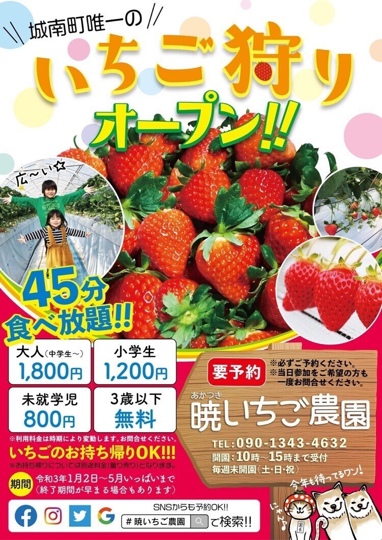いちご狩り開催決定 農業エンタメマン Note