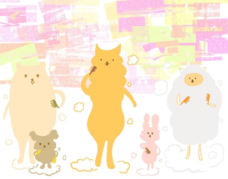 今日のイラスト ふわもこブラッシング 描きました みうちえ Note