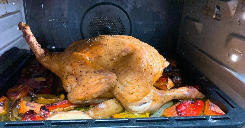 豊かさをしあわせを味わうために、クリスマスに鶏を焼く