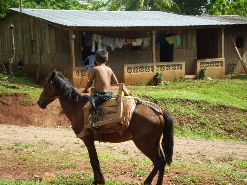 【生活実態編】農村部はアスファルト舗装されていない道が多く、雨が降ると川になることも　馬は重要な移動手段で、幼いころから乗り回せます３