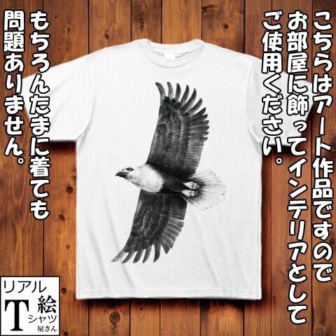 大空を舞う鷲のリアルイラストtシャツを作りました リアル絵tシャツ屋さん Note