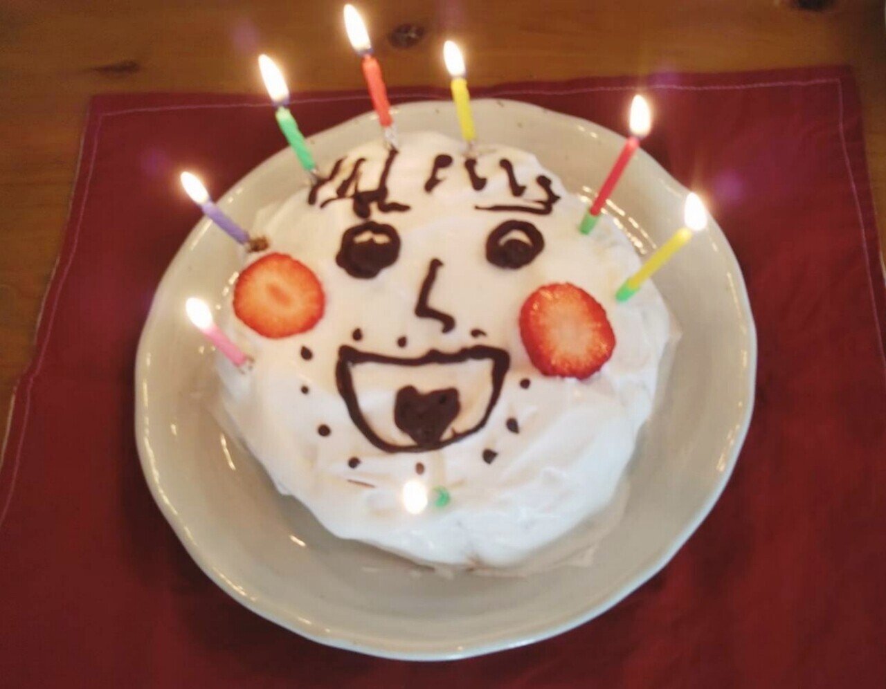 父ちゃんの顔ケーキ お誕生日を祝う幸せ 横山小寿々 Note