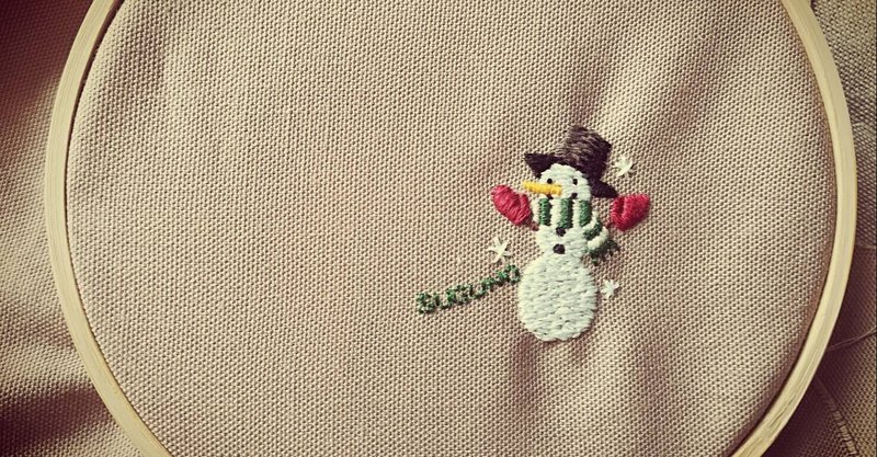 刺繍図案 雪だるまつく ろ スノーマン すぐの Note
