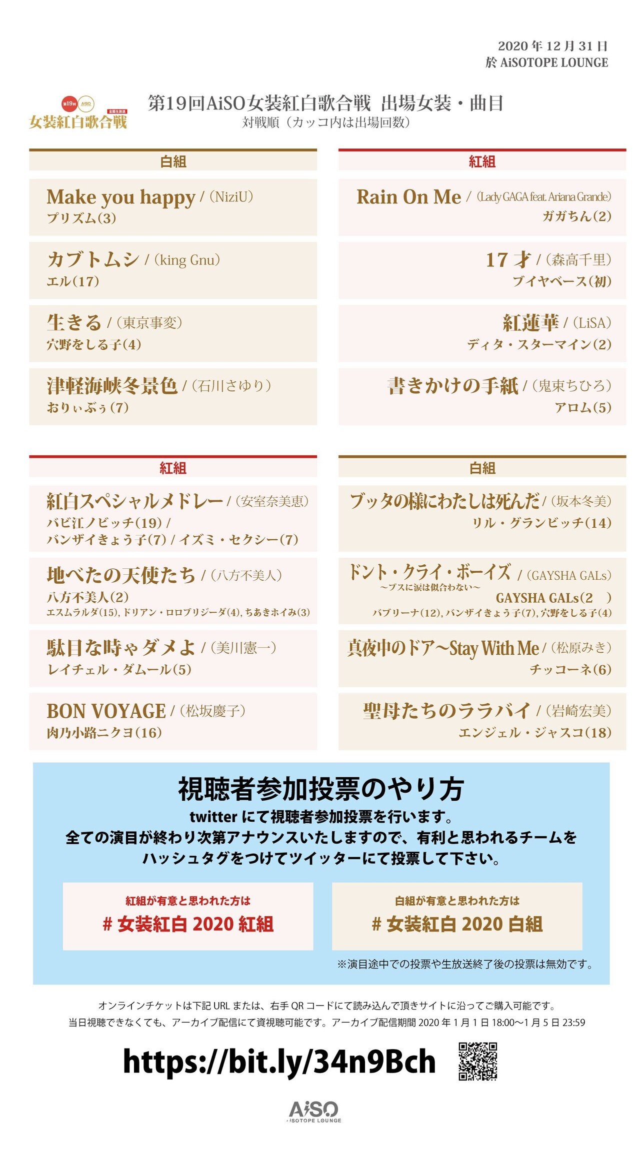 AiSOTOPE LOUNGE COUNT DOWN PARTY 2020-2021 【第19回 2丁目