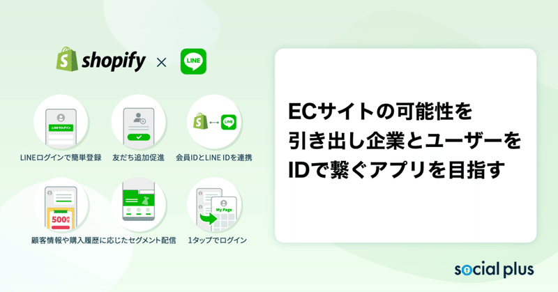 ECサイトの可能性を引き出し企業とユーザーをIDで繋ぐアプリを目指す（Shopify × LINE × ソーシャルPLUS）