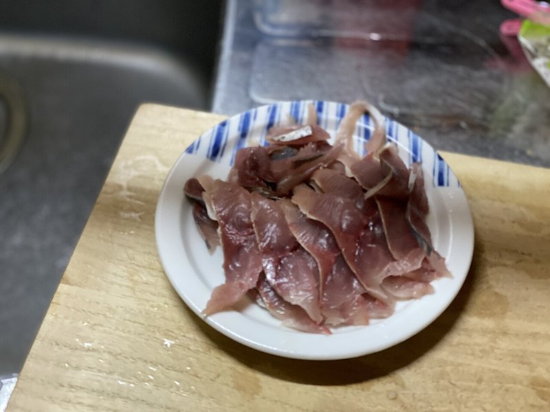 今日のごはん いなだのお刺身 みくのしん Note 今日のごはん いなだのお刺身 みくのしん Note