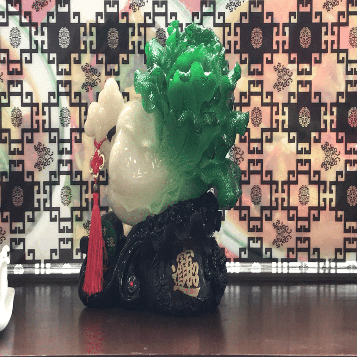 寿山石か玉石か？白菜(百歳　健康長寿縁起置物 寿山石か玉石か？白菜(百歳 健康長寿縁起置物 【公式通販】