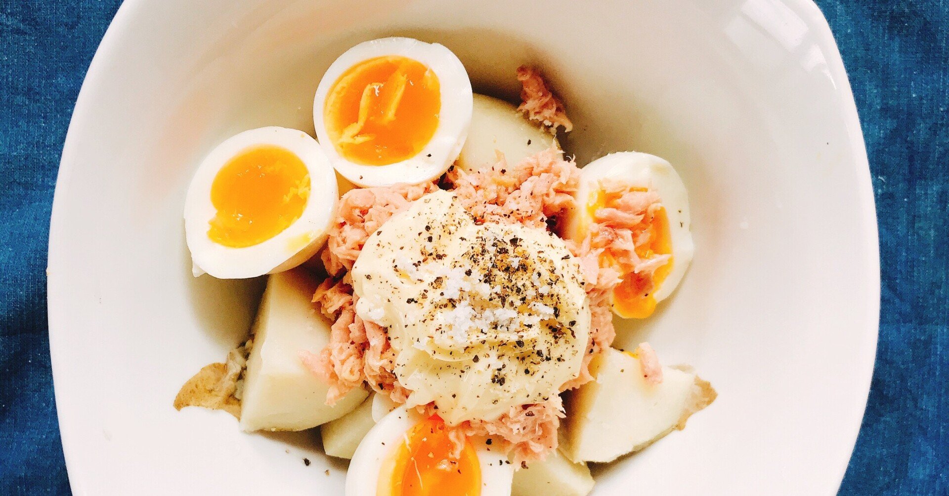 じゃがいもとゆで卵とツナ缶 あふろざむらい Note