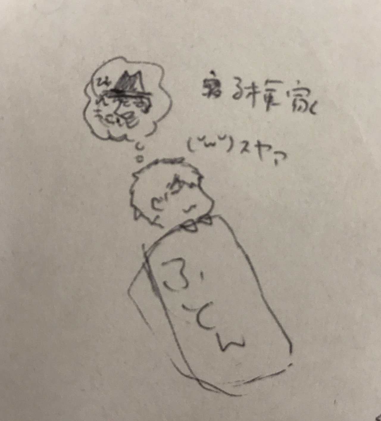 寝る前に描いた探検家さん W スヤァ 定期試験2日目です W スヤァ 頑張って来ます W スヤァ ラクガキ 定期試験 鳴沼透 Note