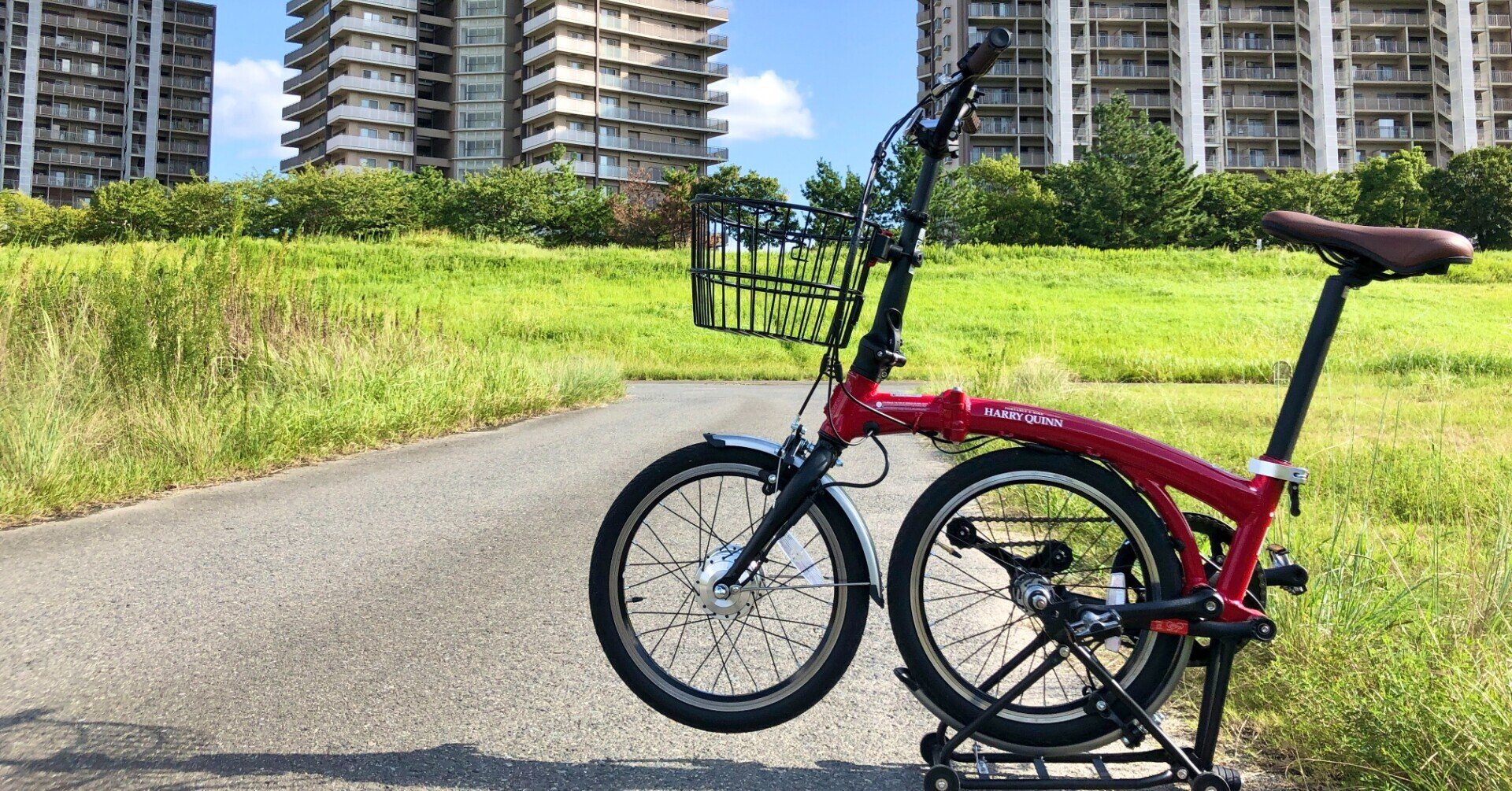 ハリークイン 電動アシスト自転車 ブラック ブロンプトンオマージュ