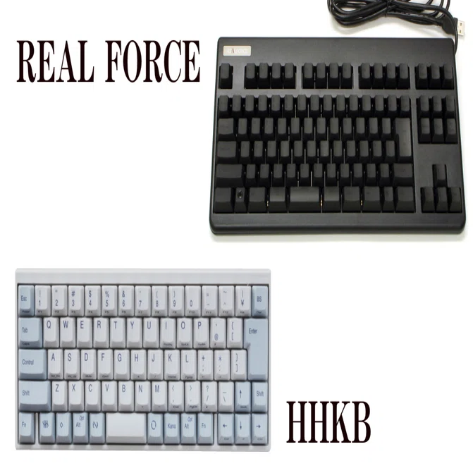 最高級キーボード「HHKB」と「REALFORCE」、両方使っている私の話