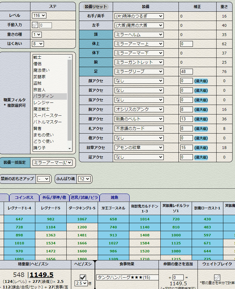 レグナード５ パラディン準備編 ウナティ Note