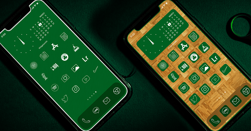 ボストン・セルティックス風 iPhoneカスタムアイコンパック