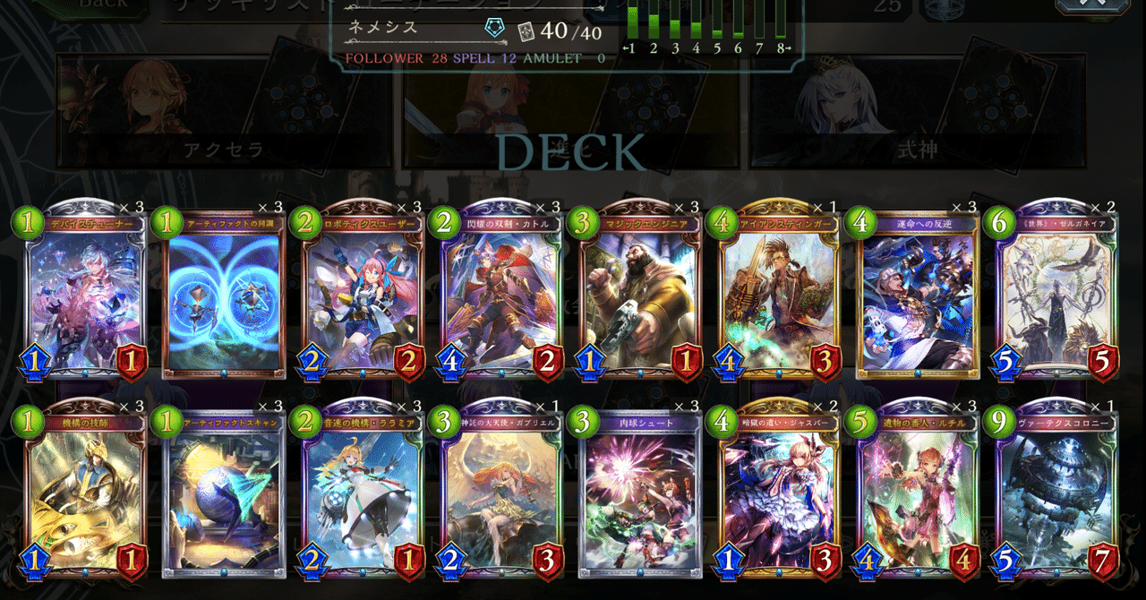 Shadowverse Afネメシス研究会 Eta前期 うつせみ Note